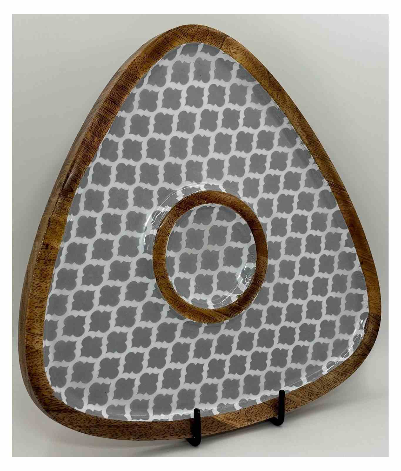 Ashva Grid Triangular Chip & Dip Platter